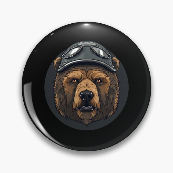 Item preview, Bear With Helmet Bear Portrait designed and sold by titanosdesign.