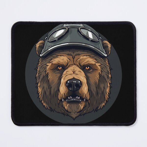 Item preview, Bear With Helmet Bear Portrait designed and sold by titanosdesign.