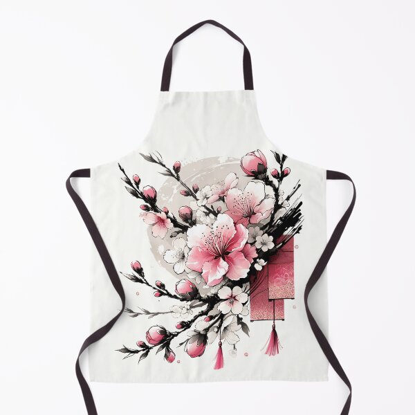 Item preview, Ink Drawing of Hoa Dao Happy New Year designed and sold by HolidayBug.
