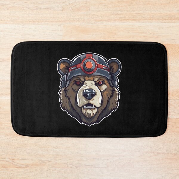 Item preview, Bear With Helmet Bear Portrait designed and sold by titanosdesign.