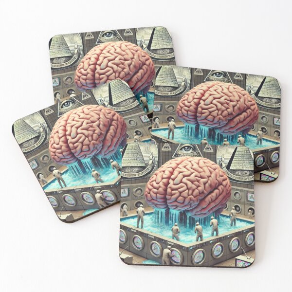 Item preview, Consciousness Art, Surreal Mind Control - Illuminati Brainwashing Scene, Dystopian Art Print designed and sold by Iiamspecial1.