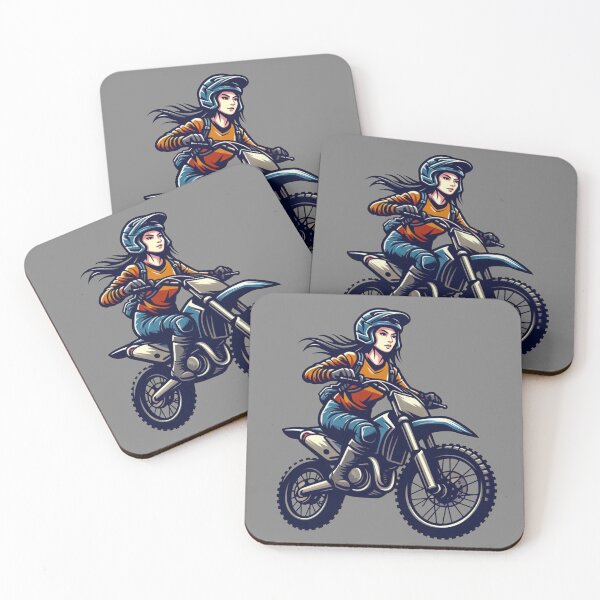 Item preview, MotoCross Lady, Woman on motorcycle, Girl on Dirt Bike designed and sold by Cr320.