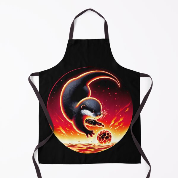 Item preview, Baby Otter Playing with Fireball, Ai Generated Art designed and sold by ACC .