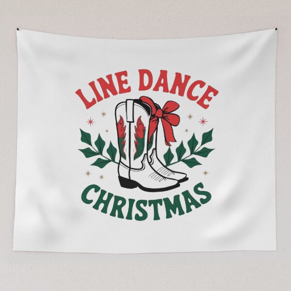 Item preview, Merry christmas linedance Cowboy boots Dance floor designed and sold by BHMARTS.