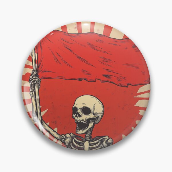 Item preview, Skeleton Holding a Red Flag designed and sold by morgan1205.