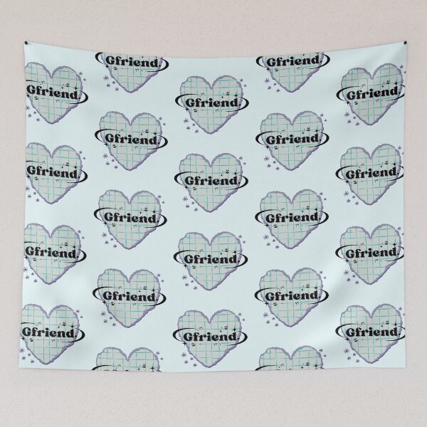 Item preview, GFRIEN K-Pop Blue Pastel Heart Scrapbook Design designed and sold by AJUNICE STUDIO.