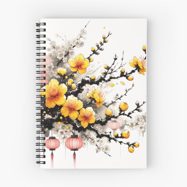 Item preview, Ink Drawing of Hoa Mai Happy New Year designed and sold by HolidayBug.