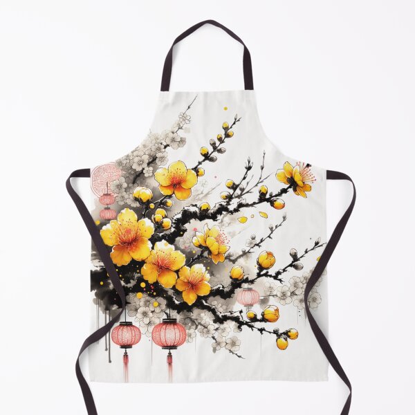 Item preview, Ink Drawing of Hoa Mai Happy New Year designed and sold by HolidayBug.