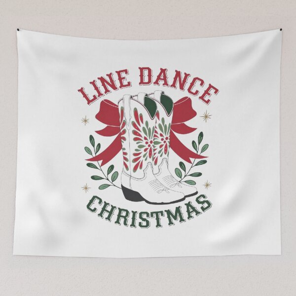 Item preview, Merry christmas linedance Cowboy boots Dance floor designed and sold by BHMARTS.