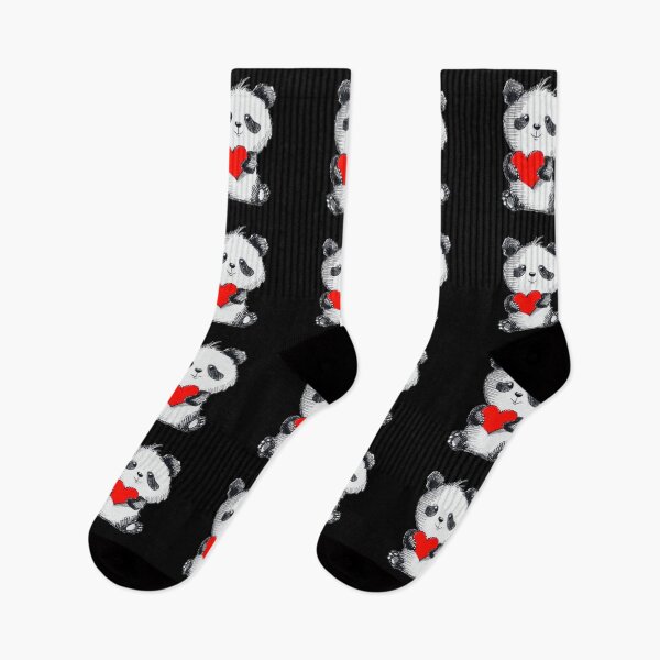 Artikelvorschau, Niedlicher Babypanda mit rotem Herz entworfen und verkauft von KawaiiArtStyle.