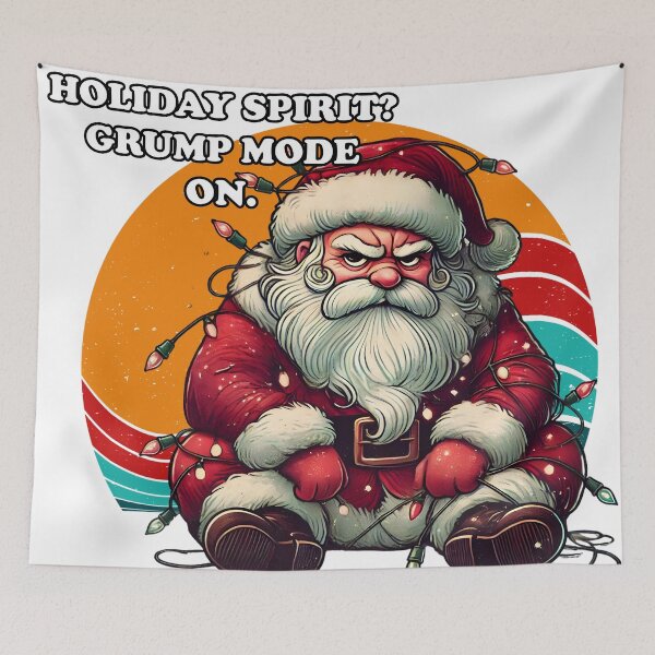 Item preview, Funny Vintage Grumpy Santa Claus designed and sold by KelvinBlaze.