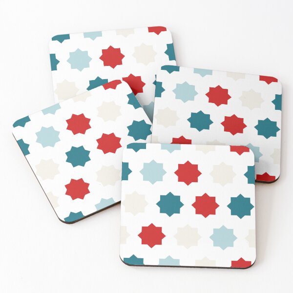 Item preview, Blue Red Moroccan Tile Pattern - Zelij designed and sold by ANZI-Shop.