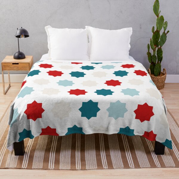 Item preview, Blue Red Moroccan Tile Pattern - Zelij designed and sold by ANZI-Shop.