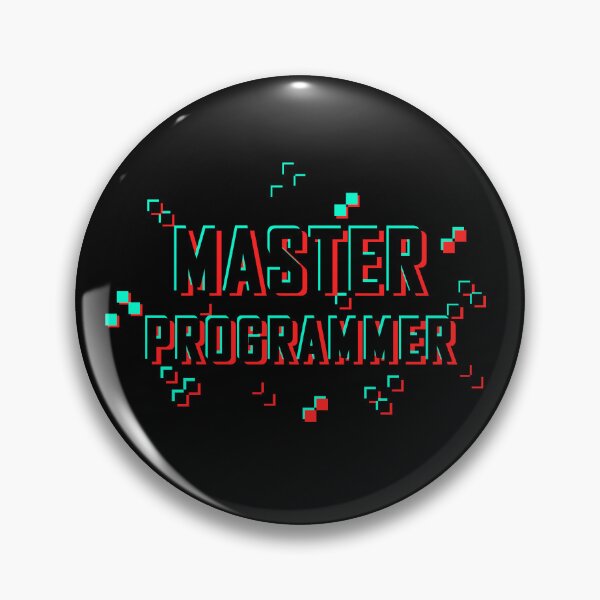 Item preview, Master Programmer Glitch Pixel black black designed and sold by Warrioll.
