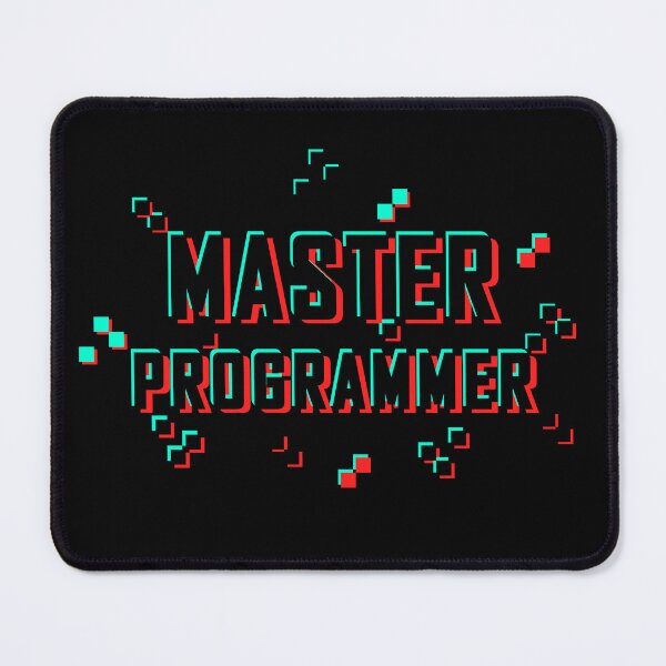 Item preview, Master Programmer Glitch Pixel black black designed and sold by Warrioll.