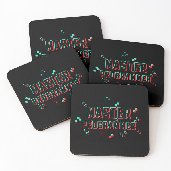 Item preview, Master Programmer Glitch Pixel black black designed and sold by Warrioll.