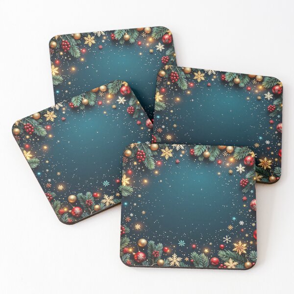 Item preview, Festive 3D Pattern Background with Christmas Lights, Ornaments, and Winter Elements, Perfect for Holiday Invitations and Social Media Graphics designed and sold by AlwaysHome.