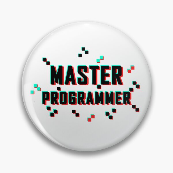 Item preview,  Master Programmer Glitch Pixel black white designed and sold by Warrioll.