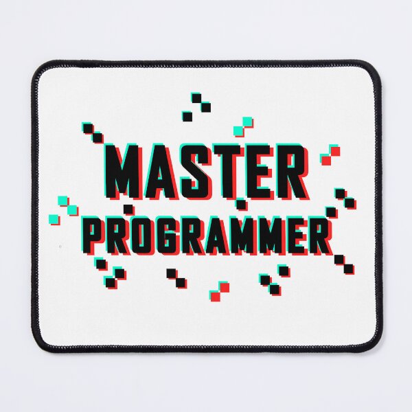 Item preview,  Master Programmer Glitch Pixel black white designed and sold by Warrioll.