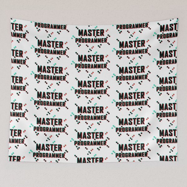 Item preview,  Master Programmer Glitch Pixel black white designed and sold by Warrioll.