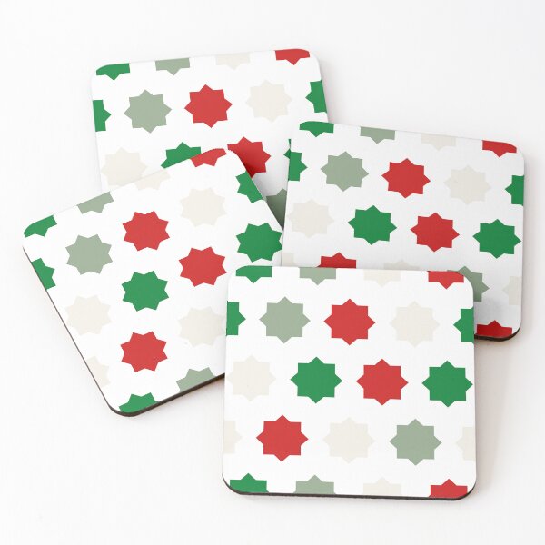Item preview, Green Red Moroccan Tile Pattern - Zelij designed and sold by ANZI-Shop.
