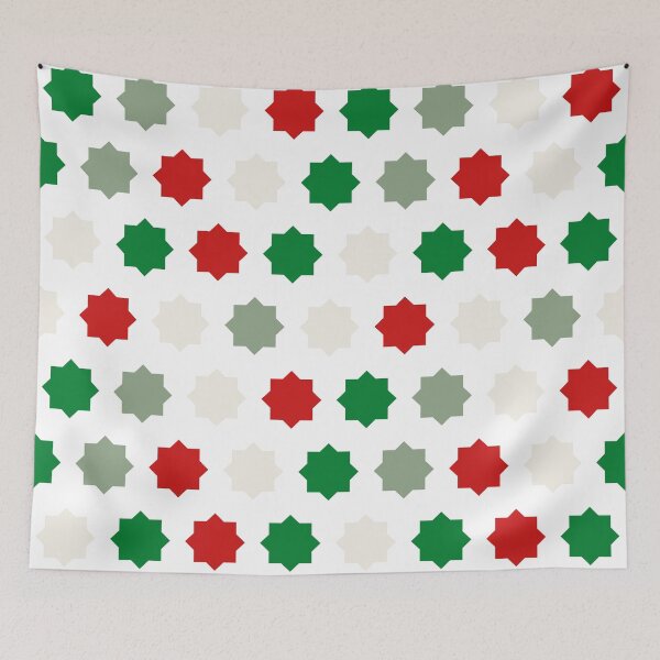 Item preview, Green Red Moroccan Tile Pattern - Zelij designed and sold by ANZI-Shop.
