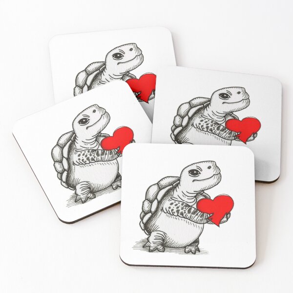 Artikelvorschau, Süße Babyschildkröte mit rotem Herz entworfen und verkauft von KawaiiArtStyle.