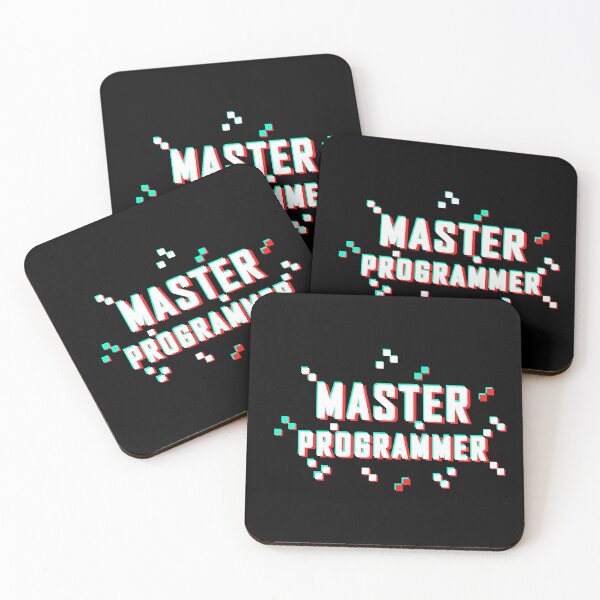 Item preview, Master Programmer Glitch Pixel white black designed and sold by Warrioll.