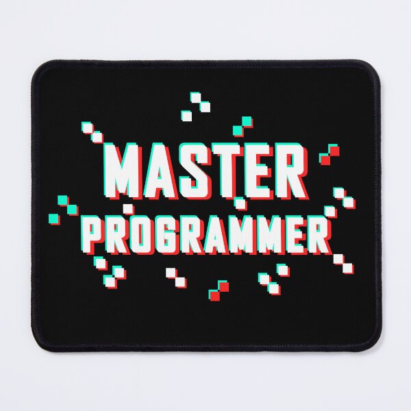 Item preview, Master Programmer Glitch Pixel white black designed and sold by Warrioll.