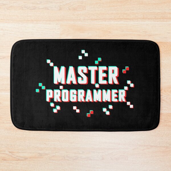 Item preview, Master Programmer Glitch Pixel white black designed and sold by Warrioll.