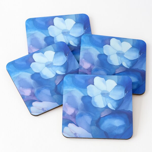 Item preview, aquamarine flowers in boho style designed and sold by PR7M.