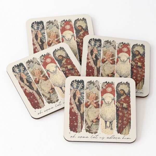 Item preview, Vintage Oh Come Let Us Adore Him, Nativity Scene Christmas, Retro Jesus Christmas designed and sold by RenettaFunky.