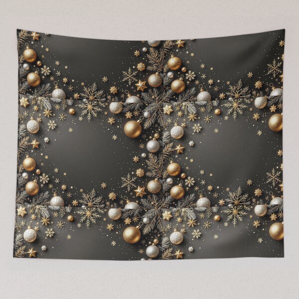 Item preview, Elegant 3D Pattern Background with Gold and Silver Christmas Elements, Creating a Luxurious Holiday Feel for Premium Designs designed and sold by AlwaysHome.