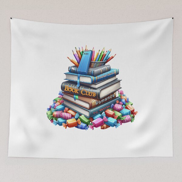 Item preview, "Book Club" Stacked Books designed and sold by MudcreekDesign.