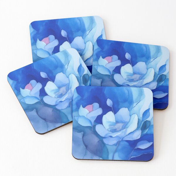 Item preview, aquamarine flowers in boho style designed and sold by Pr7em.