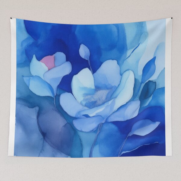 Item preview, aquamarine flowers in boho style designed and sold by Pr7em.