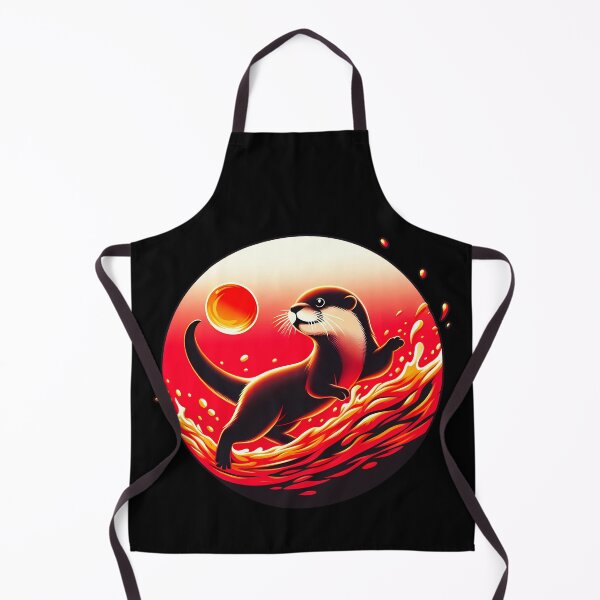 Item preview, Baby Otter Playing with Fireball, Ai Generated Art designed and sold by ACC .