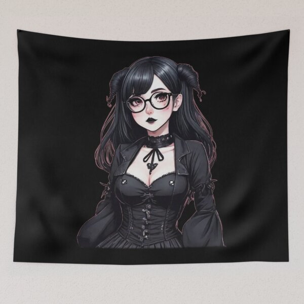 Item preview, Anime Goth, Teen Girl, Unique Dark Characters designed and sold by Burn-Ego.