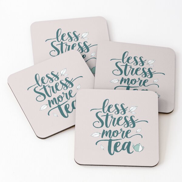 Item preview, Less Stress More Tea Text Design designed and sold by Moonody Designs.
