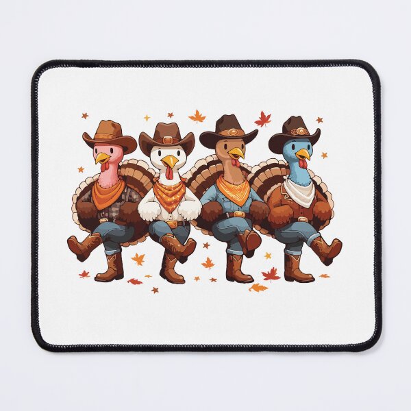 Item preview, Line Dancing Cowboy Turkeys - Funny Thanksgiving Western Men Women designed and sold by JUSTBEELEGANT.