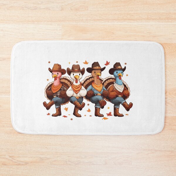 Item preview, Line Dancing Cowboy Turkeys - Funny Thanksgiving Western Men Women designed and sold by JUSTBEELEGANT.