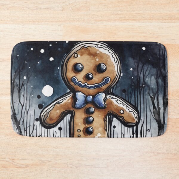 Item preview, Christmas and Holiday Gingerbread man - Watercolor & Ink 1 designed and sold by KBMediaArt.