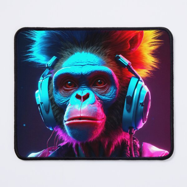 Item preview, Cool Neon Cyberpunk Monkey designed and sold by TheArtOfPat.