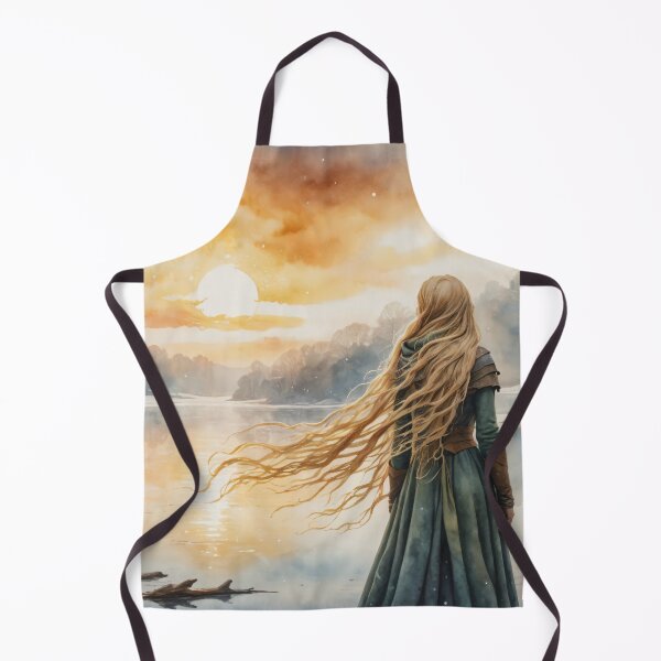 Item preview, Medieval Woman at Sunset by the Lake designed and sold by Slick-Waffles.