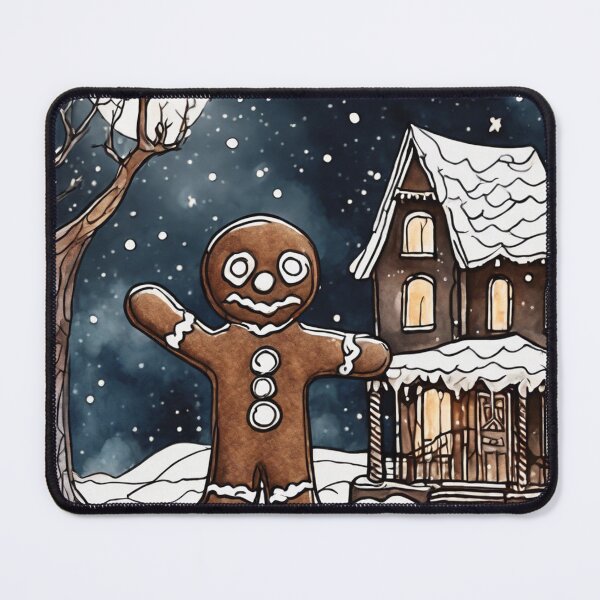 Item preview, Christmas and Holiday Gingerbread man - Watercolor & Ink 2 designed and sold by KBMediaArt.