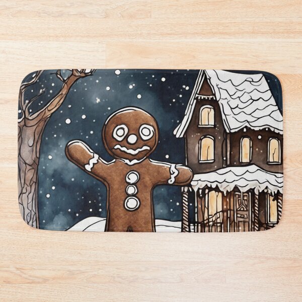 Item preview, Christmas and Holiday Gingerbread man - Watercolor & Ink 2 designed and sold by KBMediaArt.