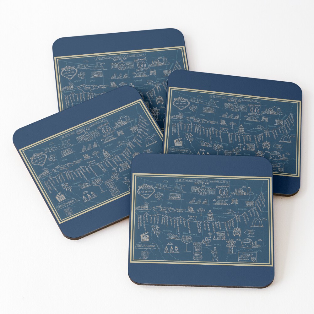 Item preview, Coasters (Set of 4) designed and sold by Rt66Myth.