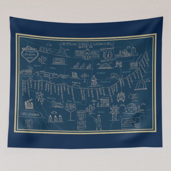 Item preview, Route 66 Map designed and sold by Rt66Myth.