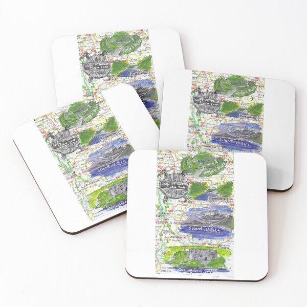 Item preview, South Down NI illustrated vintage map. designed and sold by DebTheZeb.
