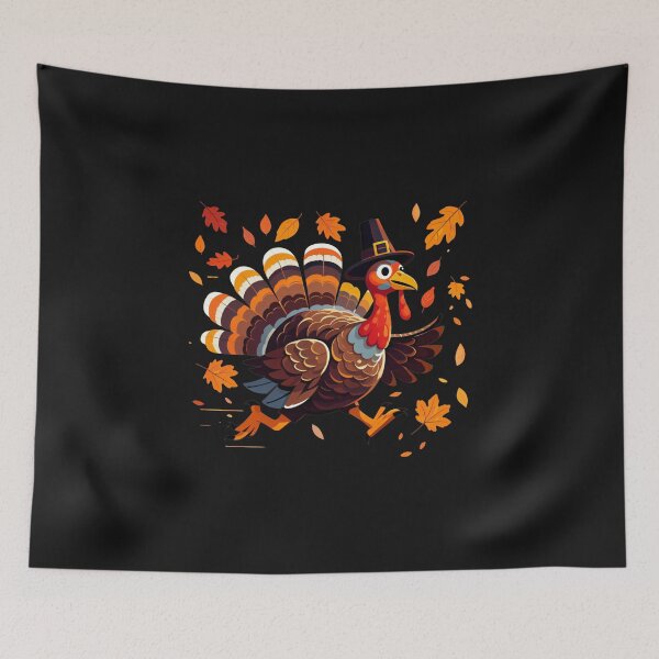 Item preview, Thanksgiving Funny Turkey Run Fall Season designed and sold by Alex Songs.